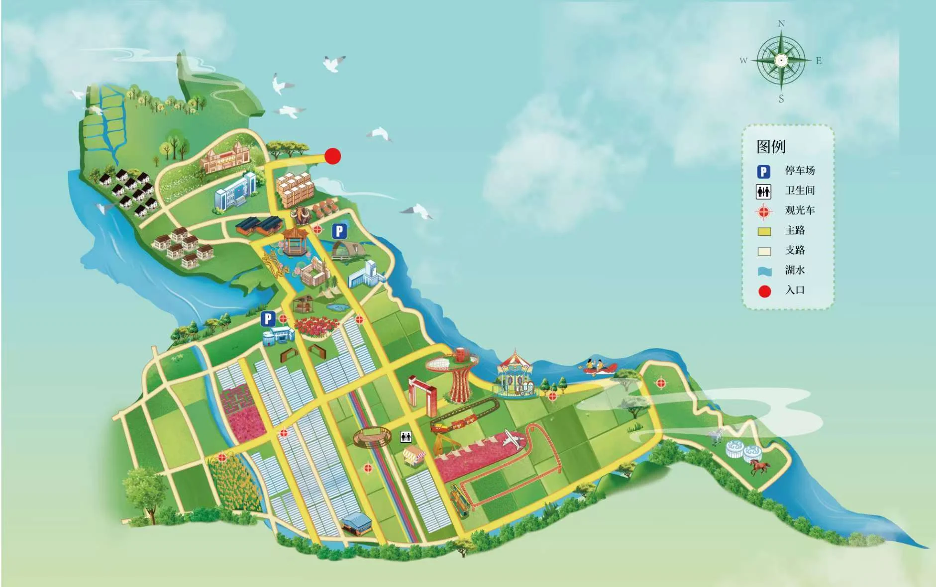 闫家岗农场导览地图